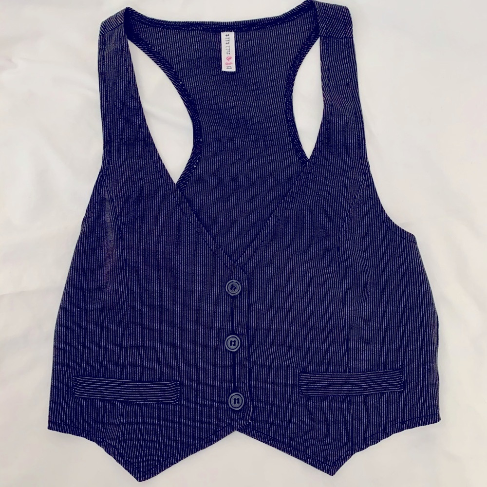 Full Tilt pinstriped vest girls XL
